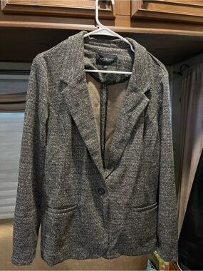 Liverpool LA Brown Black Herringbone Stretch Blazer Jacket XL